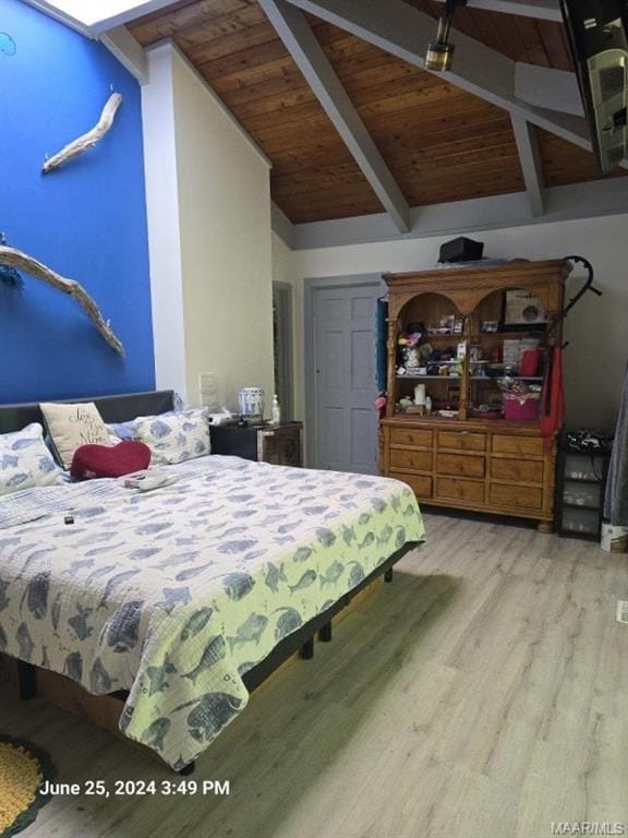 1442 Jernigan Rd, Ozark, AL 36360 - bedroom with wood finished floors and wooden ceiling
