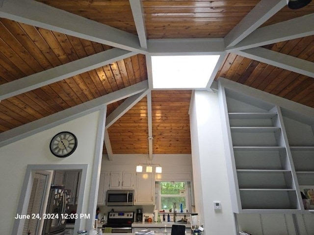 1442 Jernigan Rd, Ozark, AL 36360 - unfurnished living room with wood ceiling