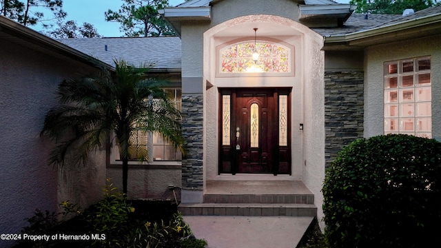 view of doorway to property