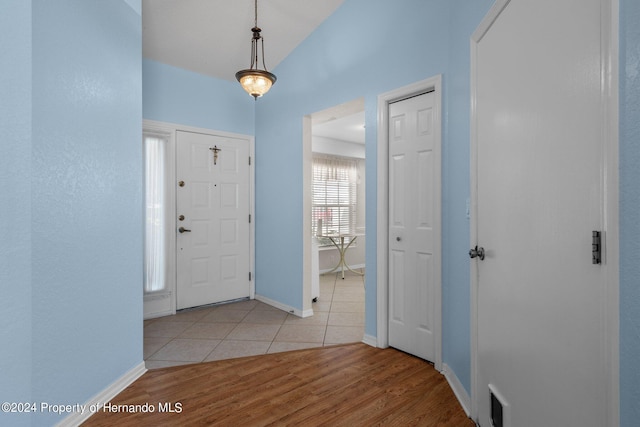 entryway featuring light wood-type flooring