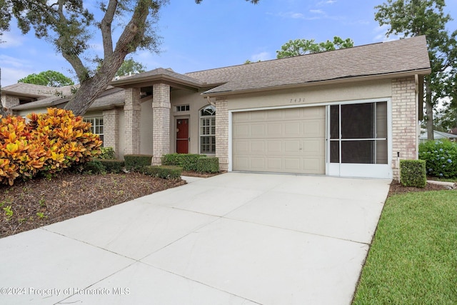 view of front of house featuring a garage