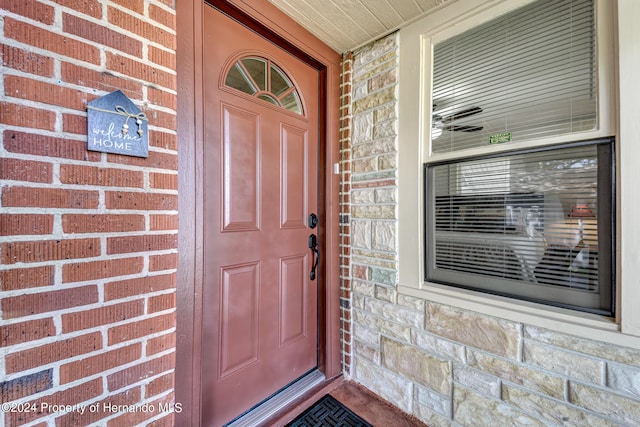 view of doorway to property