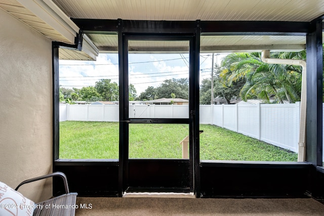 view of sunroom