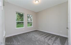 view of carpeted empty room