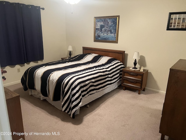 view of carpeted bedroom