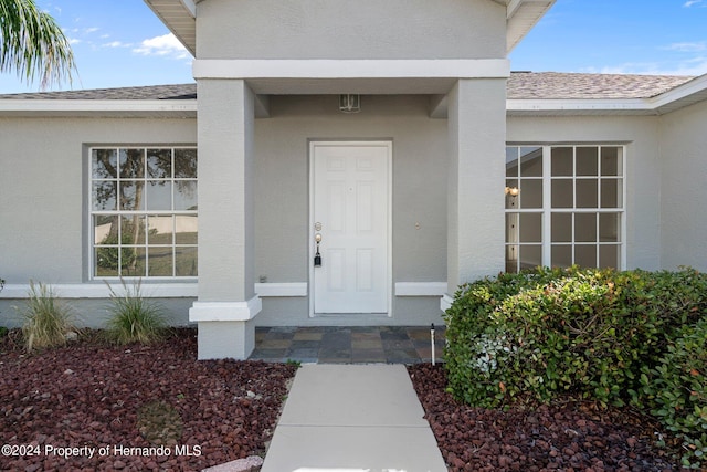 view of doorway to property