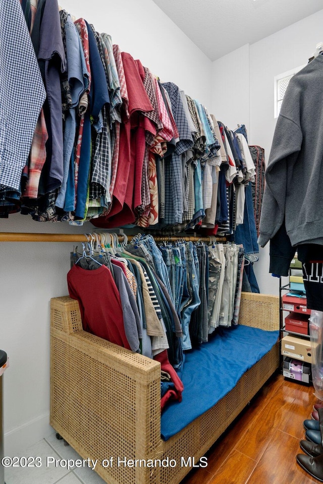 view of walk in closet