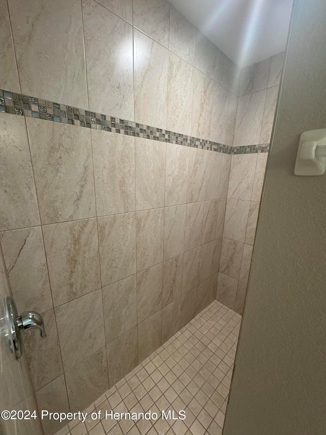 bathroom with tiled shower