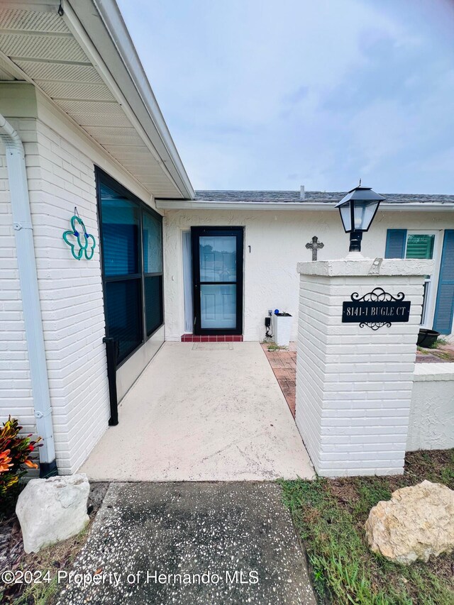 view of doorway to property