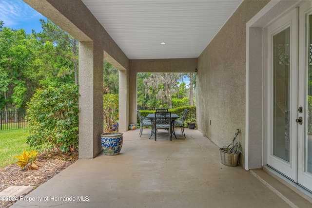 view of patio / terrace with french doors