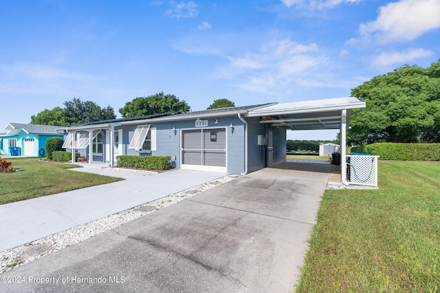 3391 Lambert Ave, Spring Hill, FL 34608 - single story home with a front yard and a carport