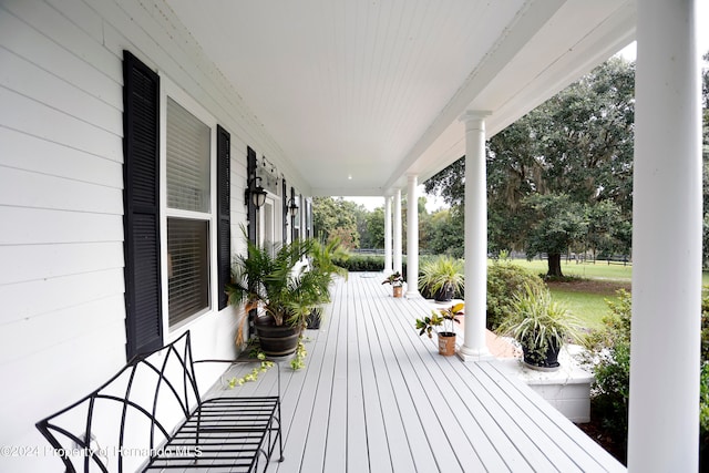 view of wooden deck