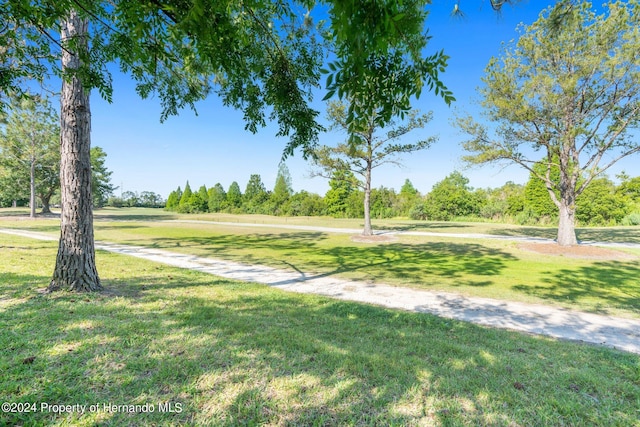 surrounding community featuring a lawn