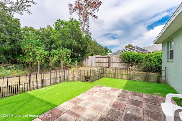 view of yard featuring a patio