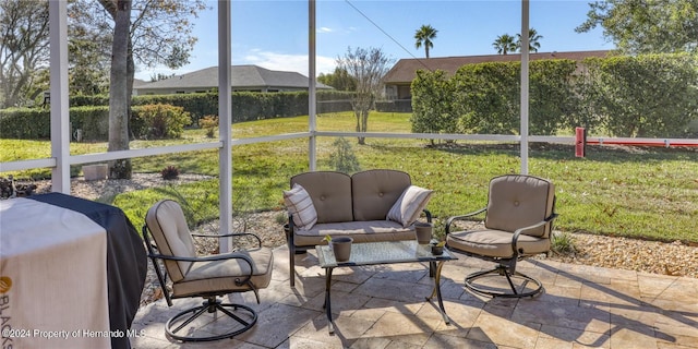 view of sunroom