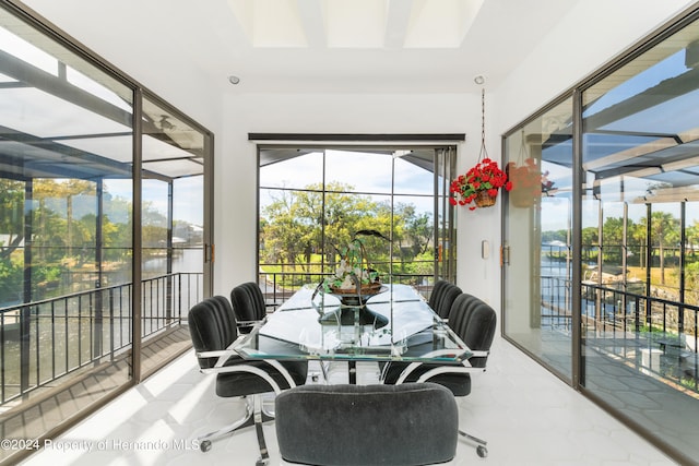 view of sunroom