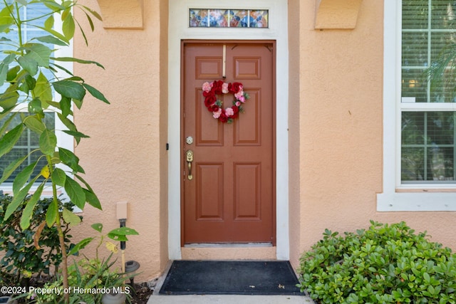 view of doorway to property