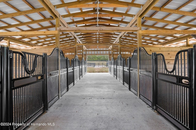 view of horse barn