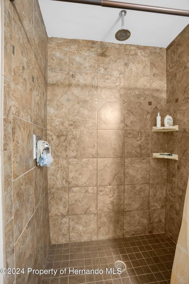 bathroom with tiled shower