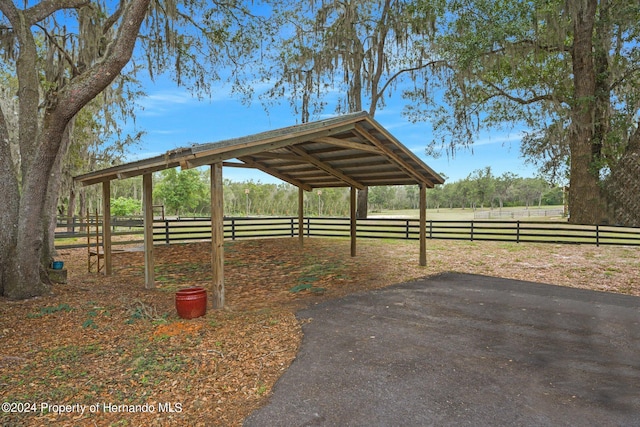 view of community featuring a rural view