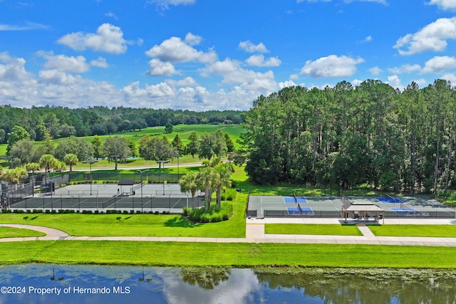 exterior space featuring a water view