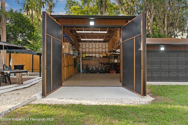 view of stable