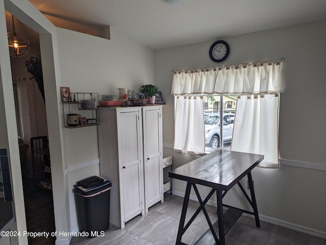 kitchen with white cabinets