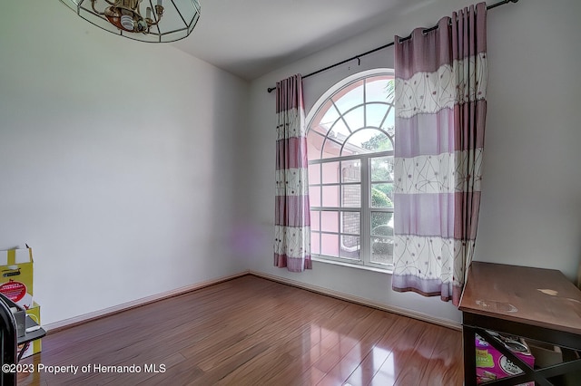 interior space featuring hardwood / wood-style floors and plenty of natural light