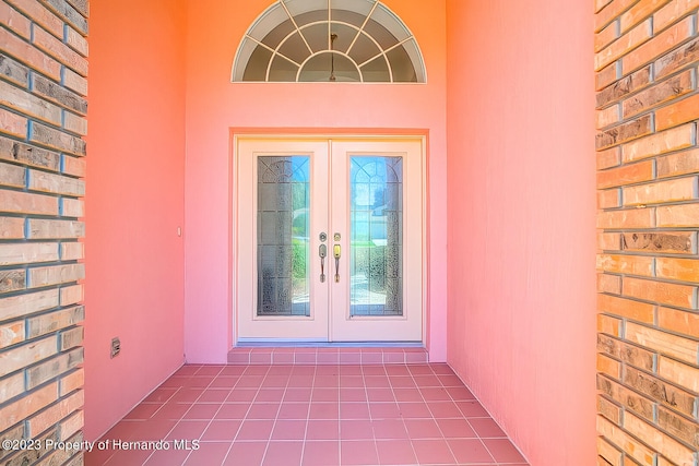 entrance to property with french doors