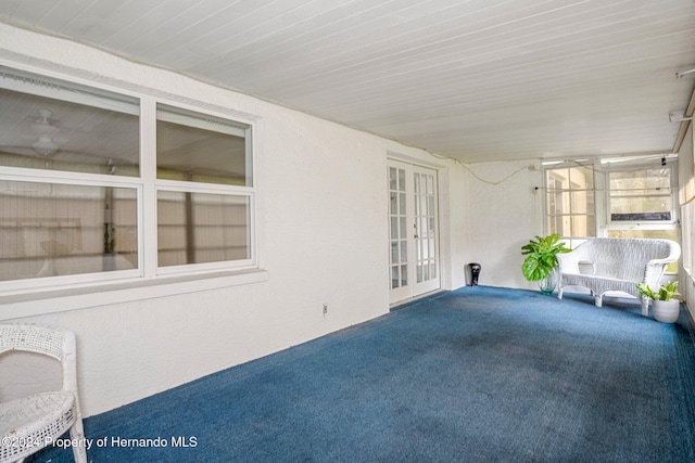 view of patio featuring french doors