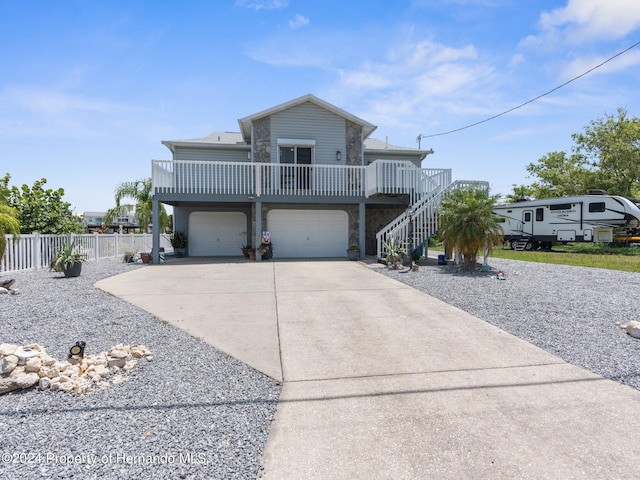 front of property featuring a garage