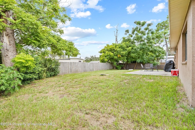 view of yard featuring a patio