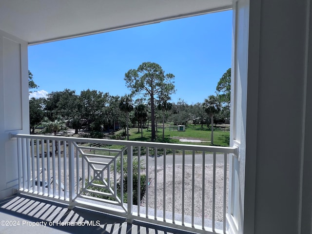 view of balcony