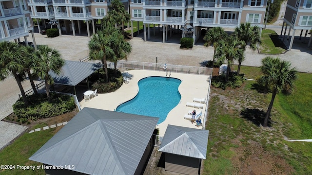 view of pool featuring a patio