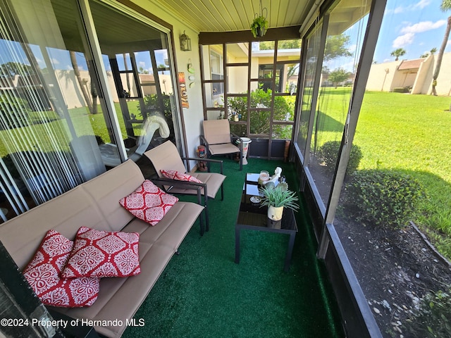 sunroom featuring a healthy amount of sunlight