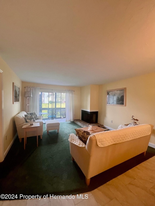 view of carpeted living room