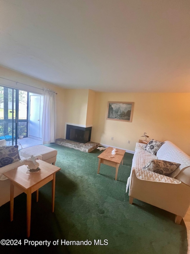 view of carpeted living room