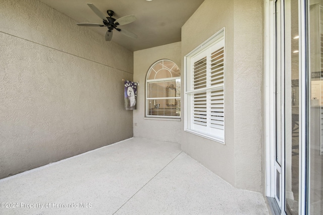 view of patio / terrace with ceiling fan