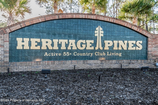 view of community sign