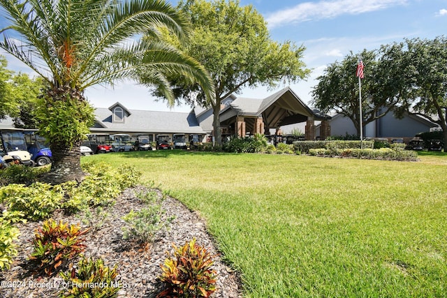 view of front of house with a front yard