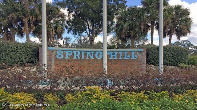 view of community sign