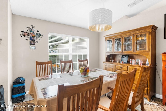 view of dining area