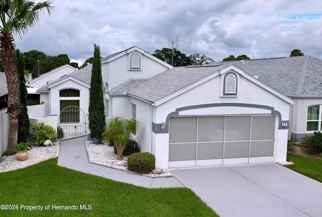 view of front facade with a garage