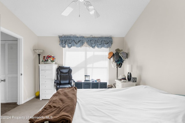 8016 Bellevista Ct, Spring Hill, FL 34606 - carpeted bedroom with ceiling fan and baseboards