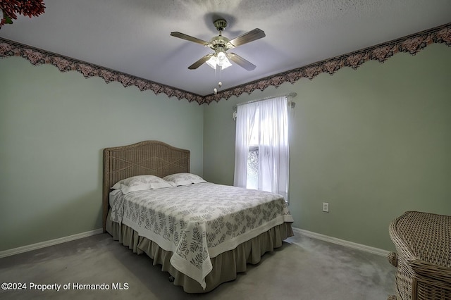 3472 Hartley Rd, Spring Hill, FL 34606 - bedroom featuring baseboards, light colored carpet, and a ceiling fan