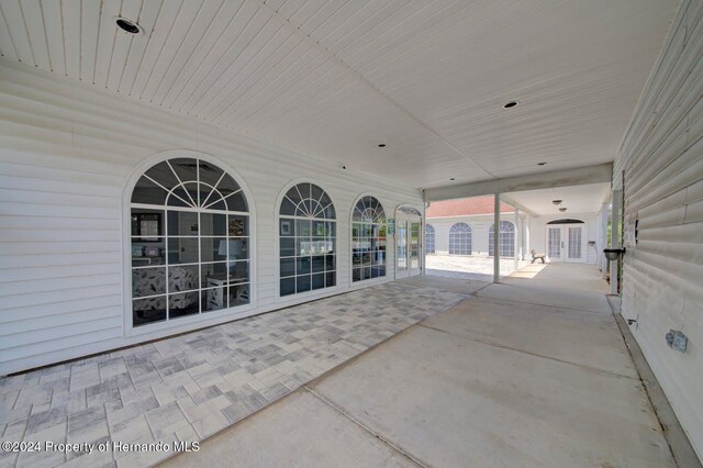 view of patio with french doors