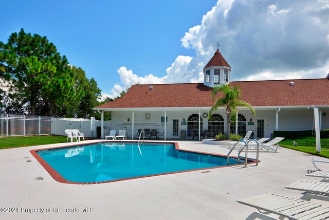 view of pool with a patio area