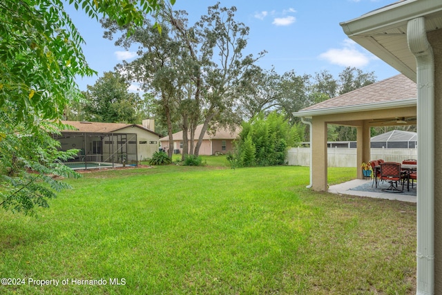 view of yard with a patio