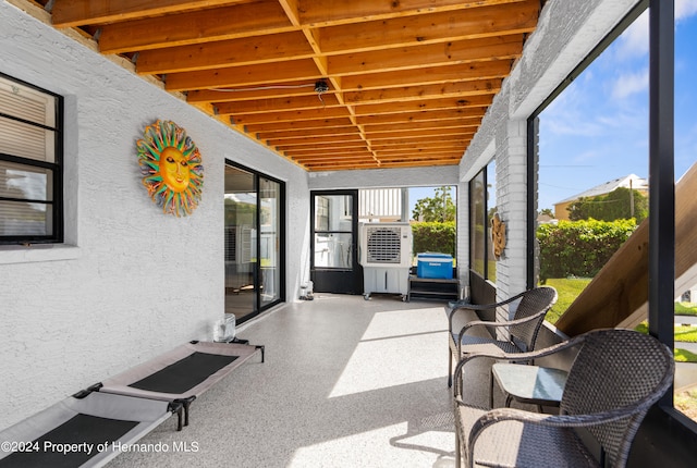 view of sunroom