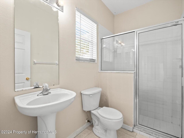 4264 Braemere Dr, Brooksville, FL 34609 - bathroom featuring walk in shower, toilet, and tile patterned floors